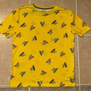 Old Navy Men's Yellow Surf Graphic Tee